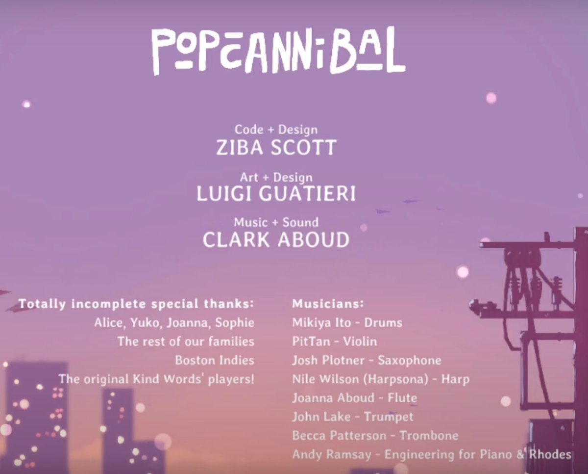 PitTan (@pittanmusic) on Twitter photo I was featured as a violinist for <a href="/popcannibal/">Ziba Scott - Not active here. On Mastodon now.</a> Kind Words 2, with amazing composer <a href="/clarkaboud/">Clark Aboud</a>!
Thank you for having me on board! Hope you enjoy the game with the tunes I've recorded <3 I was featured as a violinist for <a href="/popcannibal/">Ziba Scott - Not active here. On Mastodon now.</a> Kind Words 2, with amazing composer <a href="/clarkaboud/">Clark Aboud</a>!
Thank you for having me on board! Hope you enjoy the game with the tunes I've recorded <3