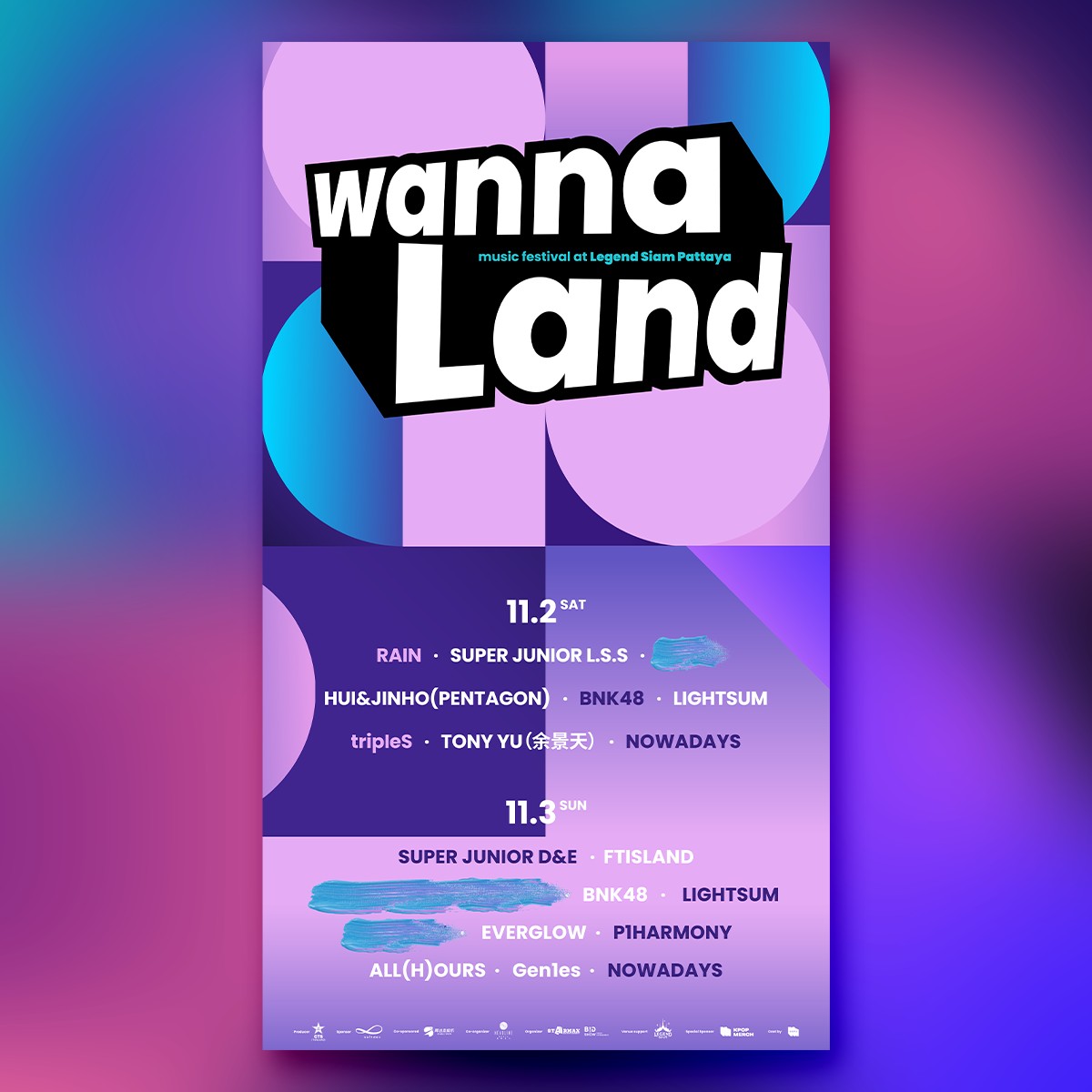 [Updates] #EVERGLOW will be performing on Day 2 at WannaLand Music Festival in Thailand.

📅 November 3rd, 2024 (Sun)
📍 Legend Siam Pattaya

🎟️ Get your tickets here: ticketmelon.com/.../wannalandm…

#에버글로우 #エバーグロー <a href="/EVERGLOW_twt/">EVERGLOW(에버글로우)</a> <a href="/EVERGLOW_STAFF/">EVERGLOW OFFICIAL</a>
