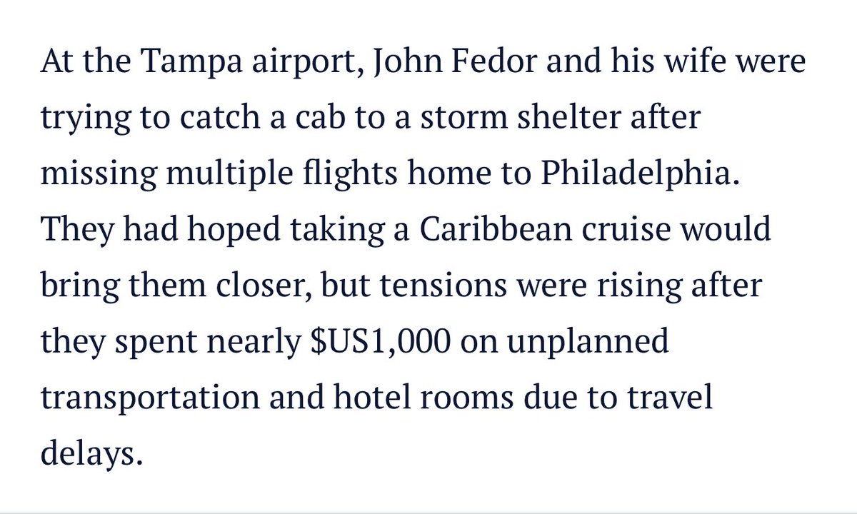 How’s this little vignette in the middle of the AP story about the impending doom of #Milton?

‘Tensions were rising’