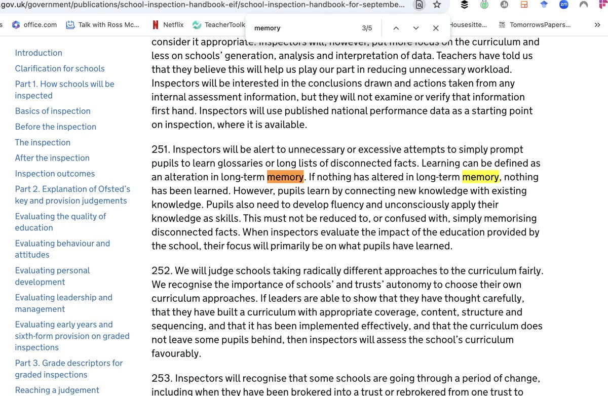 TeacherToolkit's tweet image. I still have NO idea how an Ofsted inspector can evaluate this in less than one day ... 

gov.uk/government/pub… #OfstedReform #SLTchat #WorkingMemory