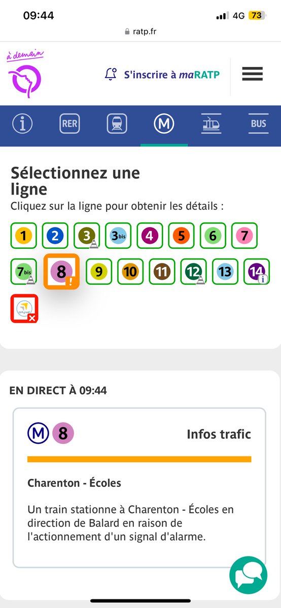 mihami7's tweet photo. @Ligne8_RATP C est un signal d alarme ou un incident technique ?!!! Il faut savoir s accorder quand il s agit de mentir #ligne8 #ratp https://t.co/kpTgSY1tt9
