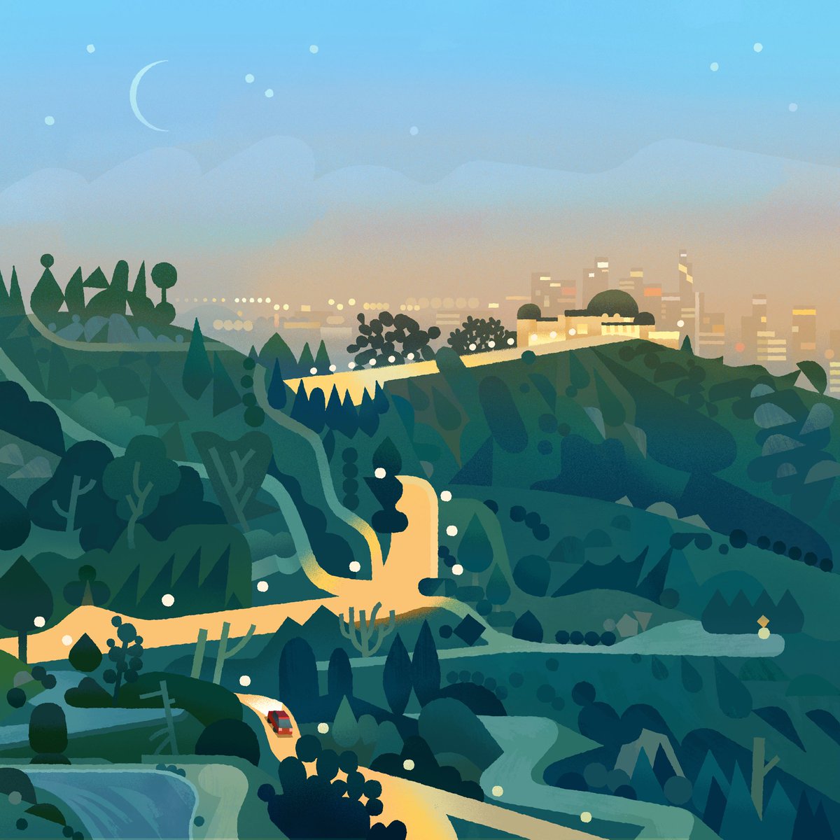 wontonchild's tweet photo. Just a lil’ observatory on the top of the hill 🩵🌙

I adore and miss cozy nights in LA! https://t.co/ePb4wOGPQO