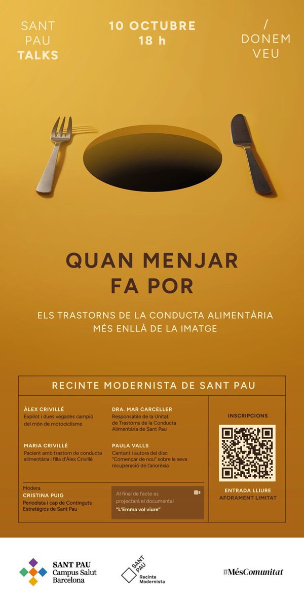 Això serà demà i serà molt potent👇🏻
<a href="/HospitalSantPau/">Sant Pau - Campus Salut Barcelona</a> #SantPauTalks