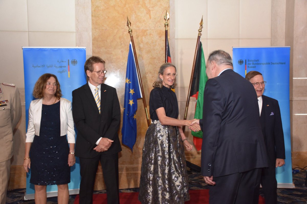 EmilKarimov66's tweet image. With great pleasure I participated at a reception on the occasion of the Day of #GermanUnity by the invitation of H.E. 
Mr. Hans-Christian Freiherr von Reibnitz Ambassador of the Federal Republic of Germany to the State of Kuwait.

🇦🇿🇩🇪