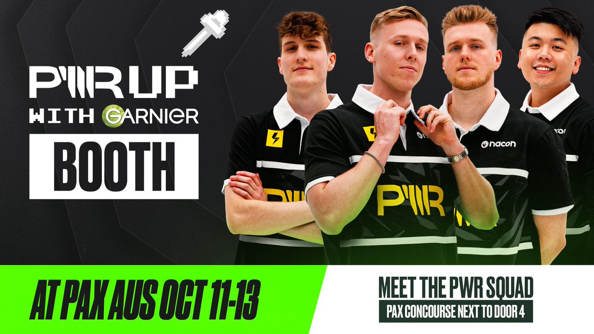 PWRUP with Garnier at @PAXAUS 🇦🇺

We are excited to announce that we're teaming up with #GarnierAUNZ this year. Swing by and say hi to the PWR squad. ⚡️ #ad