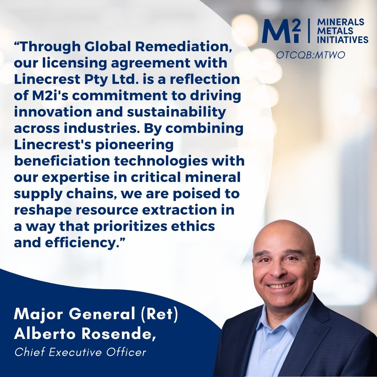 In one of my many roles, I am excited to announce Global Remediation Inc.'s new licensing agreement with M2i Global Inc. and Linecrest Pty Ltd, facilitated by Komodo Capital Pty Ltd. 
finance.yahoo.com/news/global-re…