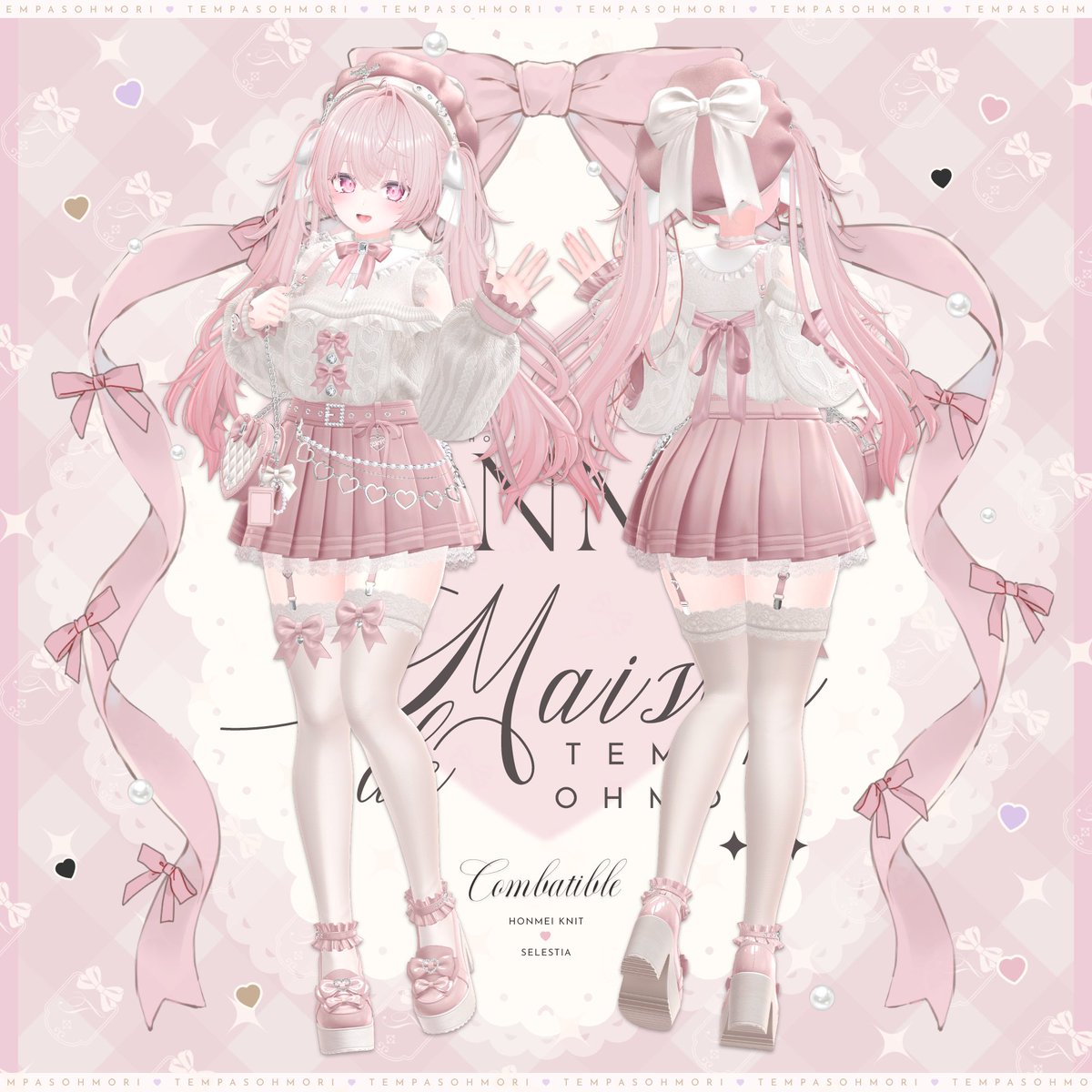 tempura_pasta10's tweet photo. 🎀追加対応のおしらせ🎀

本命ニットにセレスティアちゃん対応を追加しました！
フルセットご購入済みの方は追加でDL可能です✨️

セレスティアちゃん対応版は週末までセール価格なのでぜひ( ՞. ̫.՞)♡ https://t.co/hKMS1sNRPu