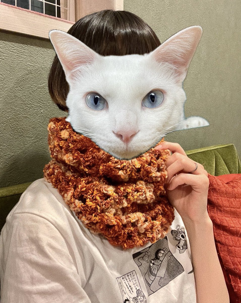 aono__7's tweet photo. マスザキヤさん（劇場が近くて数年前までは何百回も前を通っていたのに初めて入店した！最高のお店だった🥰）で一目惚れした毛糸でスヌードを編んだ🧶
渋くてかっこいい・・・🫶

ちなみに編み物のことだけを呟くアカウント作った⇨@aoami000 https://t.co/RJgitIeGvh