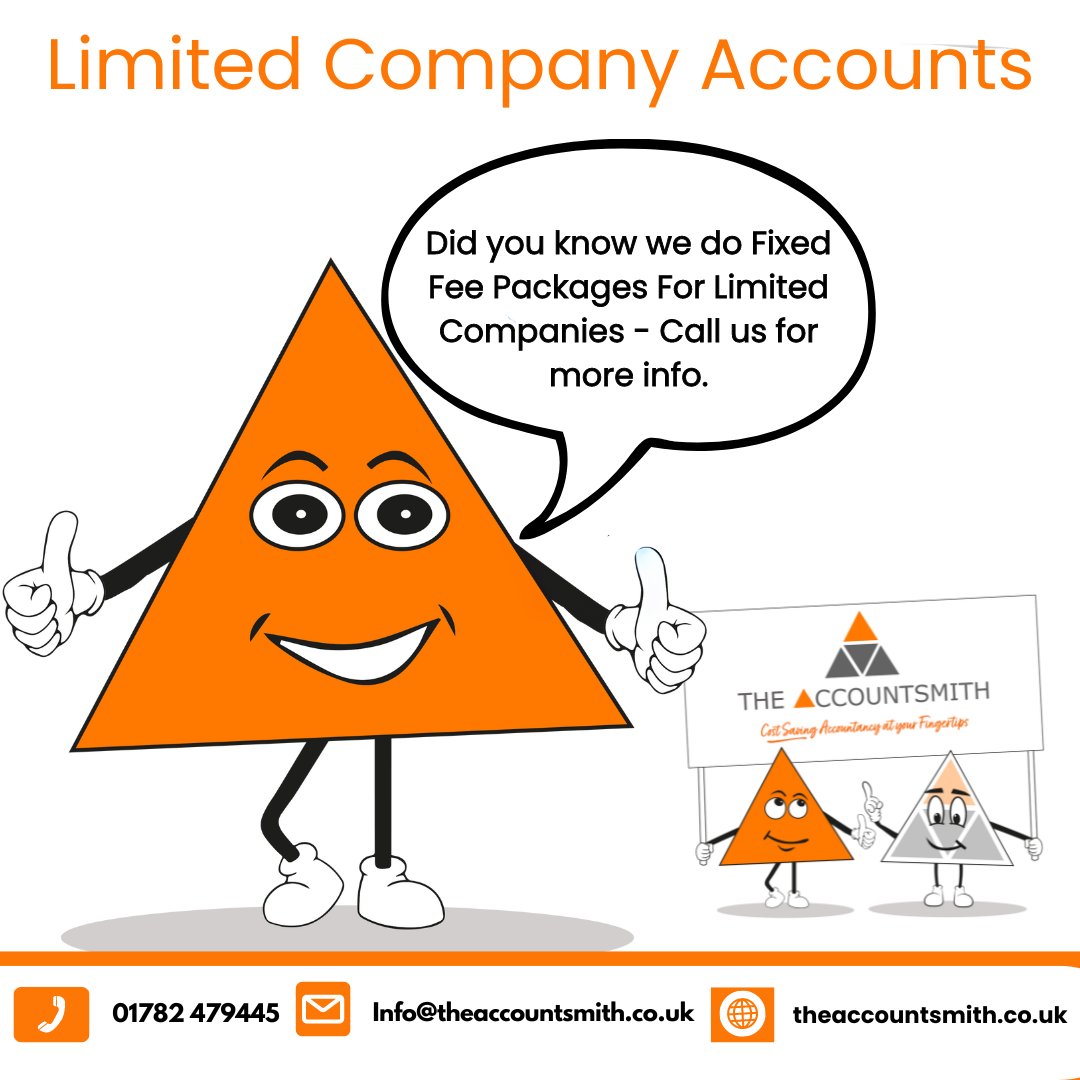 theaccountsmith's tweet photo. Here at the Accountsmith we specialise in providing support, accountancy and taxation services and have packages tailored especially for Limited Companies.

Call us today on 01782 479445  to discuss how we can help you. https://t.co/sAgNVce6pM
 
#AccountancyServices https://t.co/Twxj2C7Xgj