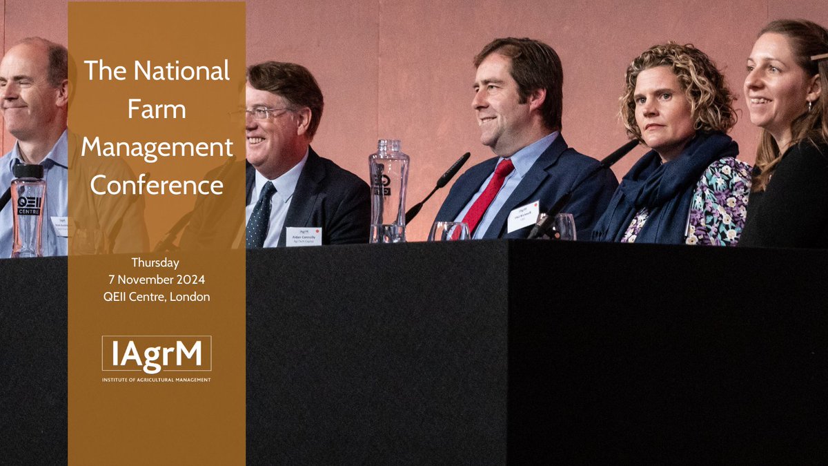 📣 The National Farm Management Conference on 7th November is open to all.

Featuring top speakers from the agricultural sector, this is the conference to attend.

🌾 Book your ticket now: iagrm.com/conference/con…

#FarmManagement #OpenEvent #FutureOfAgriculture