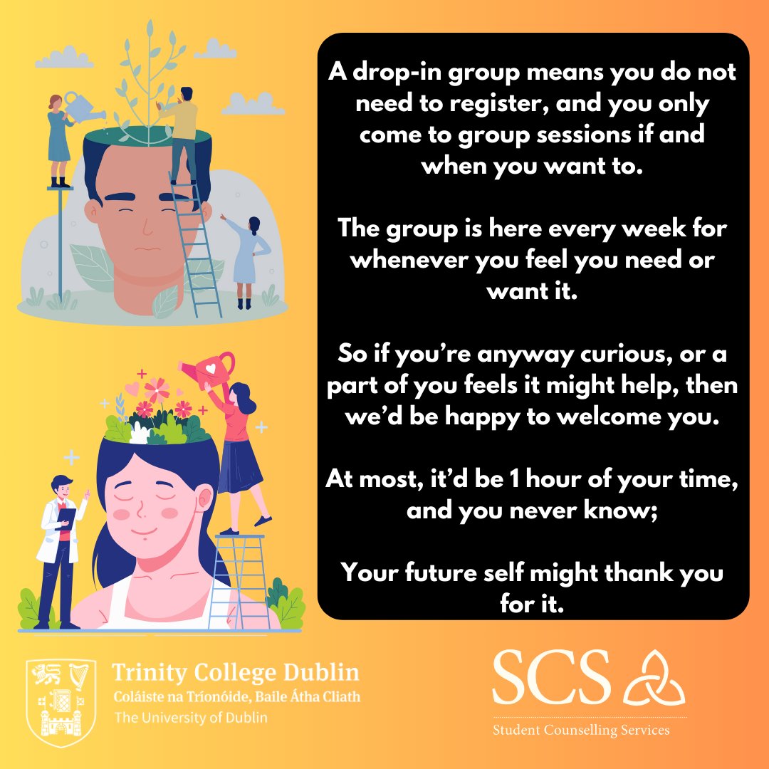 Feeling overwhelmed by your inner critic? 🧠🔍 Join our 'Combat Your Inner Critic' group and together we'll tackle self-doubt, perfectionism, and impostor syndrome. Every Thursday at 2pm, let's empower ourselves and thrive! 

#TCD #trinitycollegedublin #studentlife #innercritic