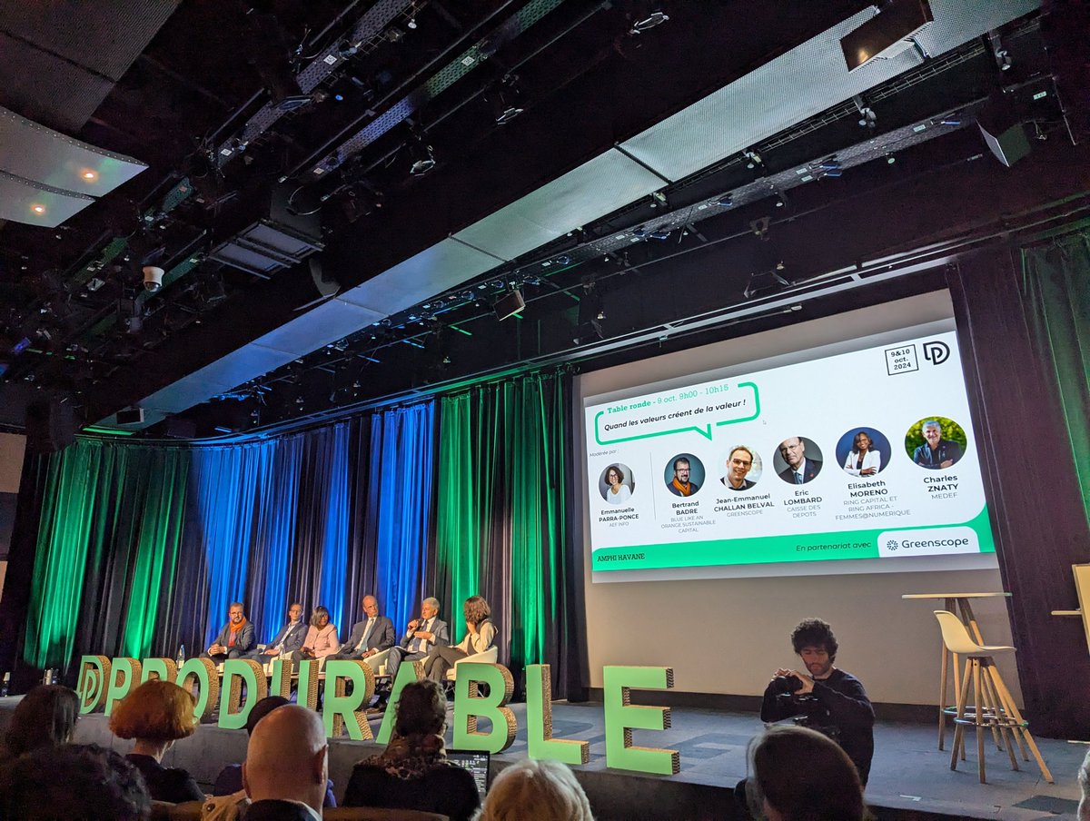 Nathalie Lhayani (@nlhayani) on Twitter photo "Quand les valeurs créent de la valeur" Ouverture très inspirante et remotivante de #produrable. " Si on continue sur trajectoires climat et biodiversité actuelles, 20% PIB en moins. C'est dans l'intérêt des acteurs économiques de respecter les valeurs de l'ESG" <a href="/Eric_R_Lombard/">Eric Lombard</a> "Quand les valeurs créent de la valeur" Ouverture très inspirante et remotivante de #produrable. " Si on continue sur trajectoires climat et biodiversité actuelles, 20% PIB en moins. C'est dans l'intérêt des acteurs économiques de respecter les valeurs de l'ESG" <a href="/Eric_R_Lombard/">Eric Lombard</a>