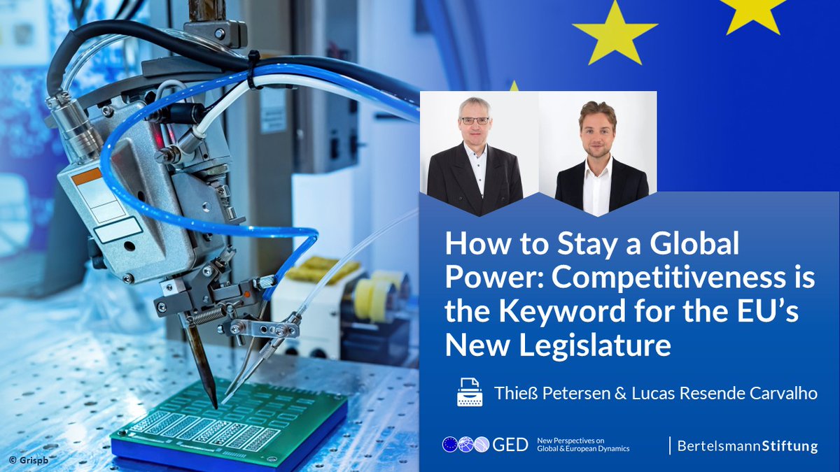 The EU’s future power depends on boosting #competitiveness. To stay strong globally, <a href="/lucas_res_car/">Lucas Carvalho</a> &amp; <a href="/Petersen_econ/">Thieß Petersen</a> write the #EU must:

1️⃣ Create a coherent industrial strategy
2️⃣ Complete the #SingleMarket
3️⃣ Strengthen global partnerships

Read here: globaleurope.eu/europes-future…