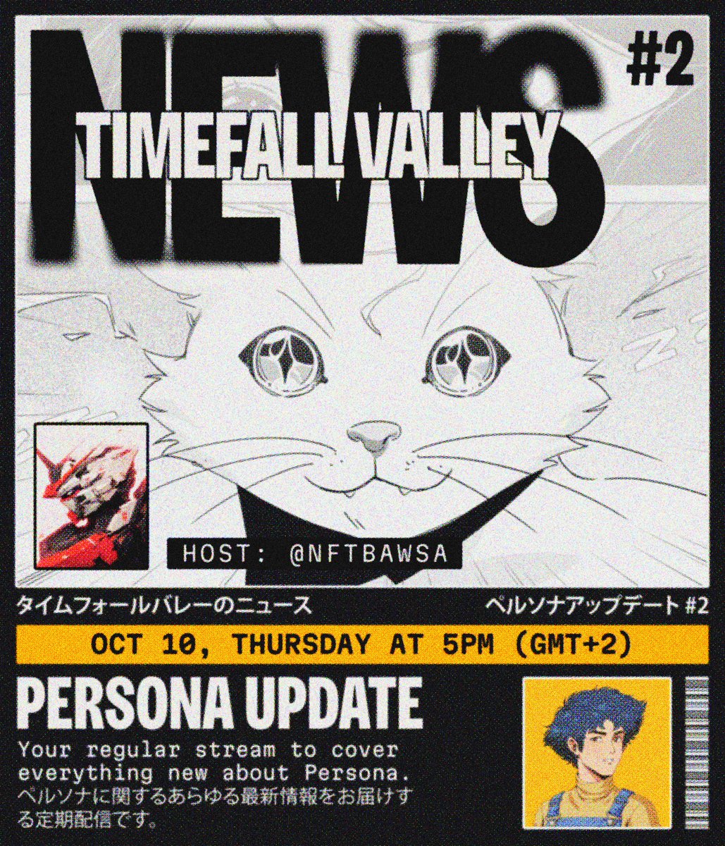 Get ready for one of the biggest Persona livestreams 🎥

We’re discussing:

- Manga launch recap
- Our founder AMA review
- The Persona roadmap details

Set your reminder and tune in on October 10th at 5PM (GMT+2) 📅

We can't wait to see you there 🅿️