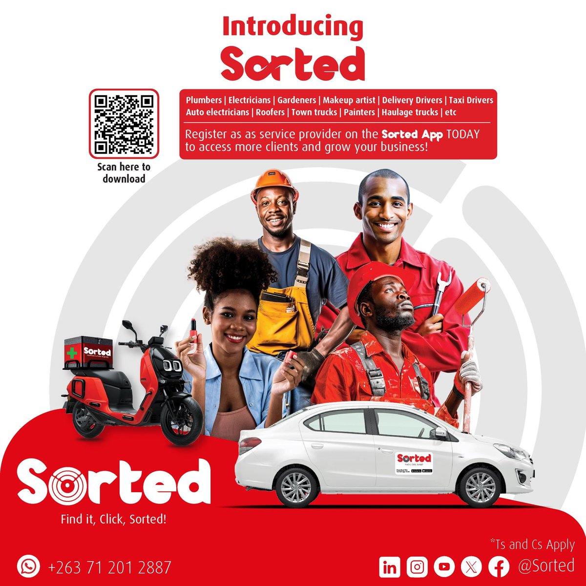 Are you a service provider? Work flexibly, make easy money, become your own boss with Sorted.

Sorted Service Provider app is the all-in-one tool that will take you to the next level!
- Run your service business from your phone.
- Access a growing market of clients.