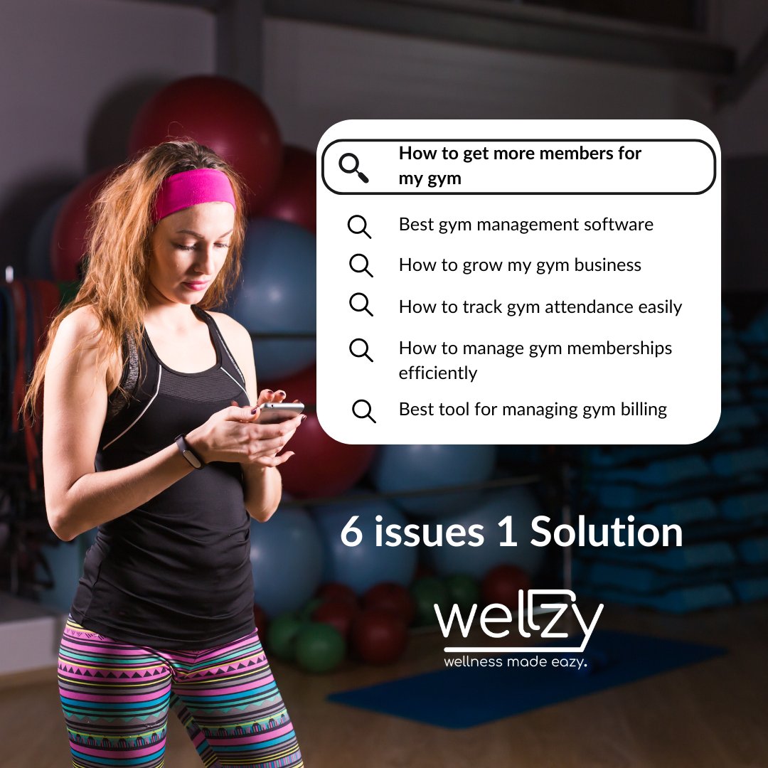 WellZy_in's tweet photo. 6 issues 1 Solution - WellZy
#wellzy #gym #gymmanagementsoftware #fitnessmanagementsoftware #fitnesssoftware #gymissues #onesolution #gymsoftware #wellness #wellnessmanagement #fitness #fitnessmanagement #fitnesscoach #fitnesstrainer https://t.co/O4IxO2XRQs