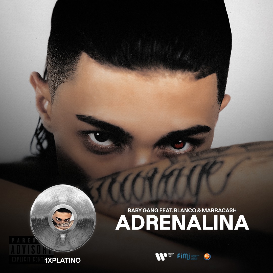It’s #FimiAwards Time⚡ 

"Adrenalina" di Baby Gang feat. Blanco &amp; Marracash raggiunge il  DISCO DI PLATINO💿

<a href="/FIMI_IT/">FIMI</a>👏🏼