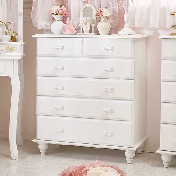︎︎︎︎❤︎ ロマンティックプリンセス ロマプリ 猫脚 チェスト ワイド ︎︎︎︎❤︎ 直送】取っ手が選べる猫脚チェスト大/Ruban(リュバン)｜かわいいお姫様