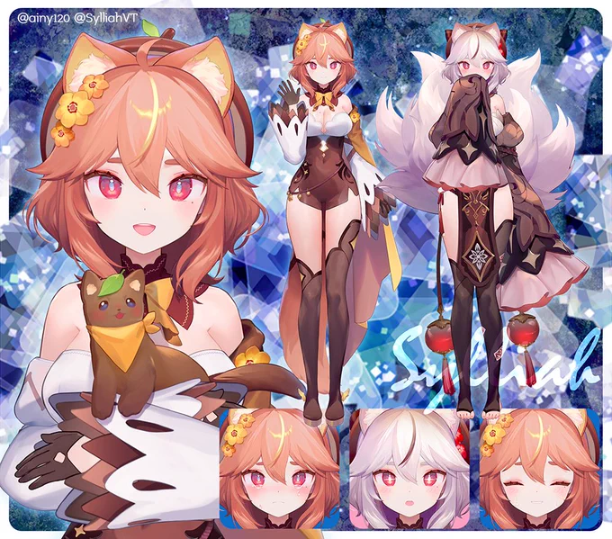 made a new model for cute sable Vtuber Sylliah 
