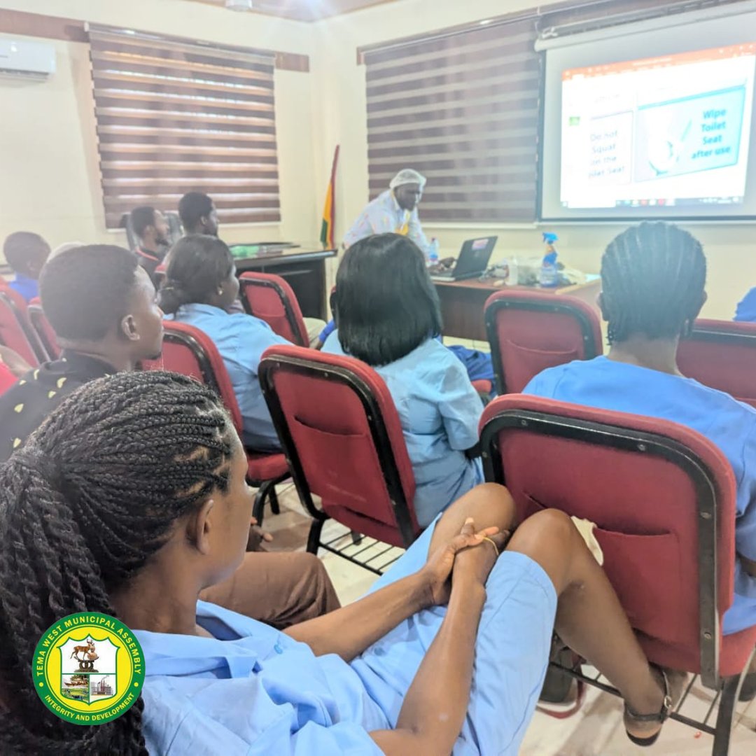 west_tema's tweet photo. The Environmental Health Officers and clearners at the Tema West Municipal Assembly (TWMA) has undergone a two-day training program focusing on effective cleaning techniques.
The training, which was well organized, included interactive methodologies, understanding of cleaning https://t.co/WJ2RqG4Sy6