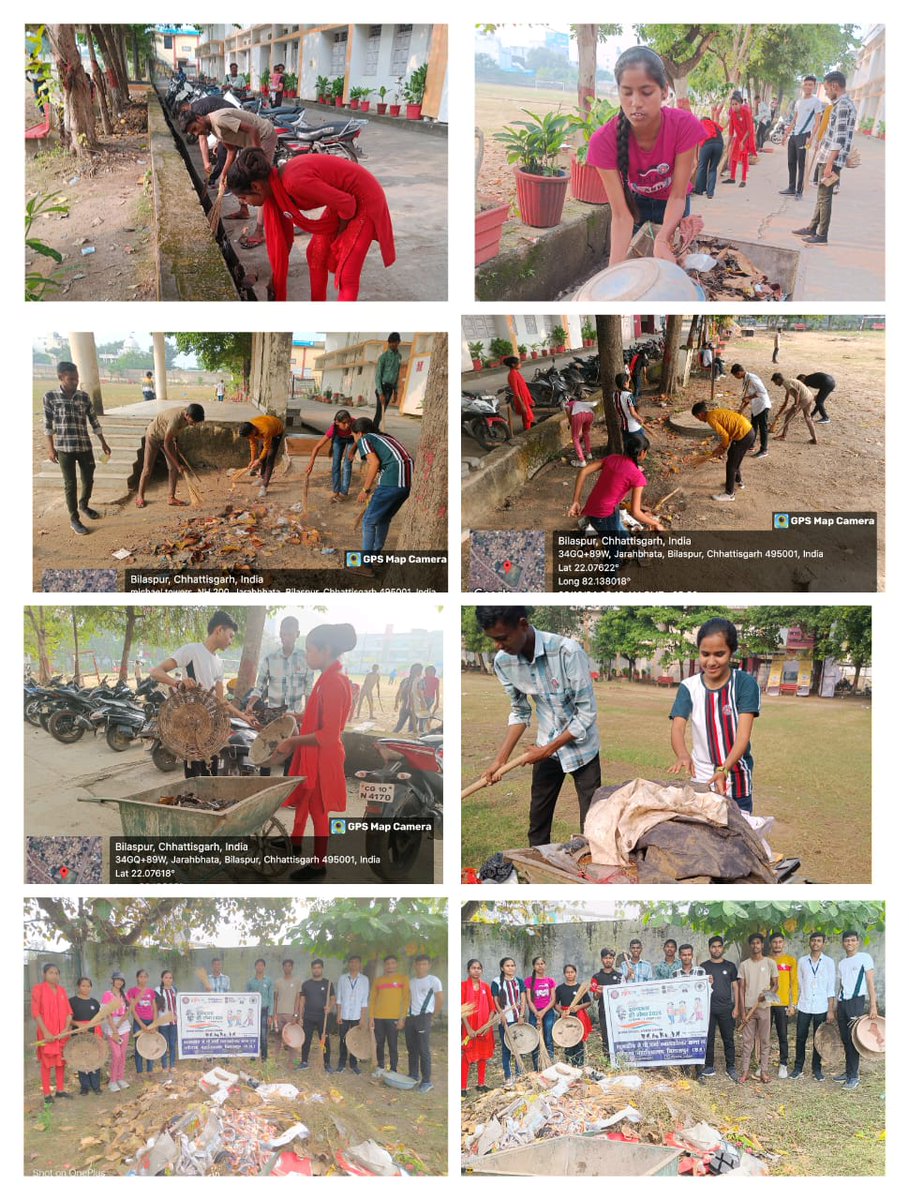 JPverma_collage's tweet photo. आज दिनांक 09 oct 2024 को @JPverma_collage के #nss स्वयंसेवकों के द्वारा स्वच्छता ही सेवा के तहत महाविद्यालय खेल मैदान में स्वच्छता एवं श्रमदान किया गया ।
#SwachhataHiSeva2024 @mybharatgov @_NSSIndia @NSSRDBhopal @nss_to @YASMinistry @ashokshrotinss @manojsinha812 @NeetaBajpai5 https://t.co/WXgZwD5O3U