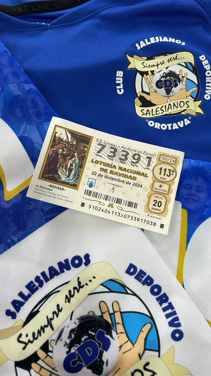 🎟️ Ya está aquí… ya llegó el número del CDS

👉🏼 Pásate por la Oficina del Club y consigue el tuyo. 

🤔 Esperamosque el 22 de diciembre no te quedes sin un pellizquito 🤗

⏰ Horario de Oficina (canchas del Cole):
👉🏼 Lunes a Jueves 16:30 a 19:00
👉🏼 Viernes 17:30 a 19:00