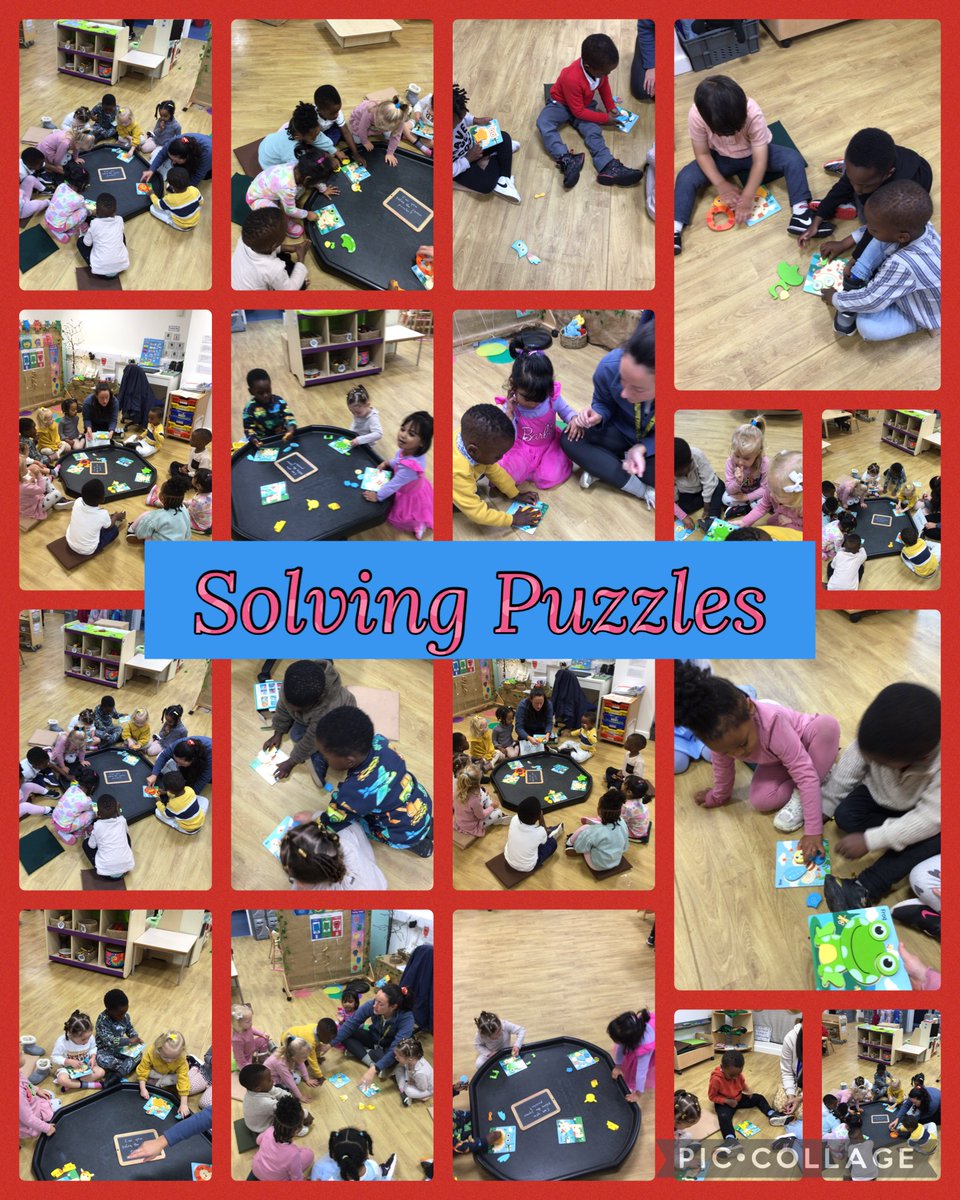 W/E 4.10.24: Learning to solve puzzles is an important skill in #Nursery. The children have been doing this with matching games, sorting games and jigsaws.