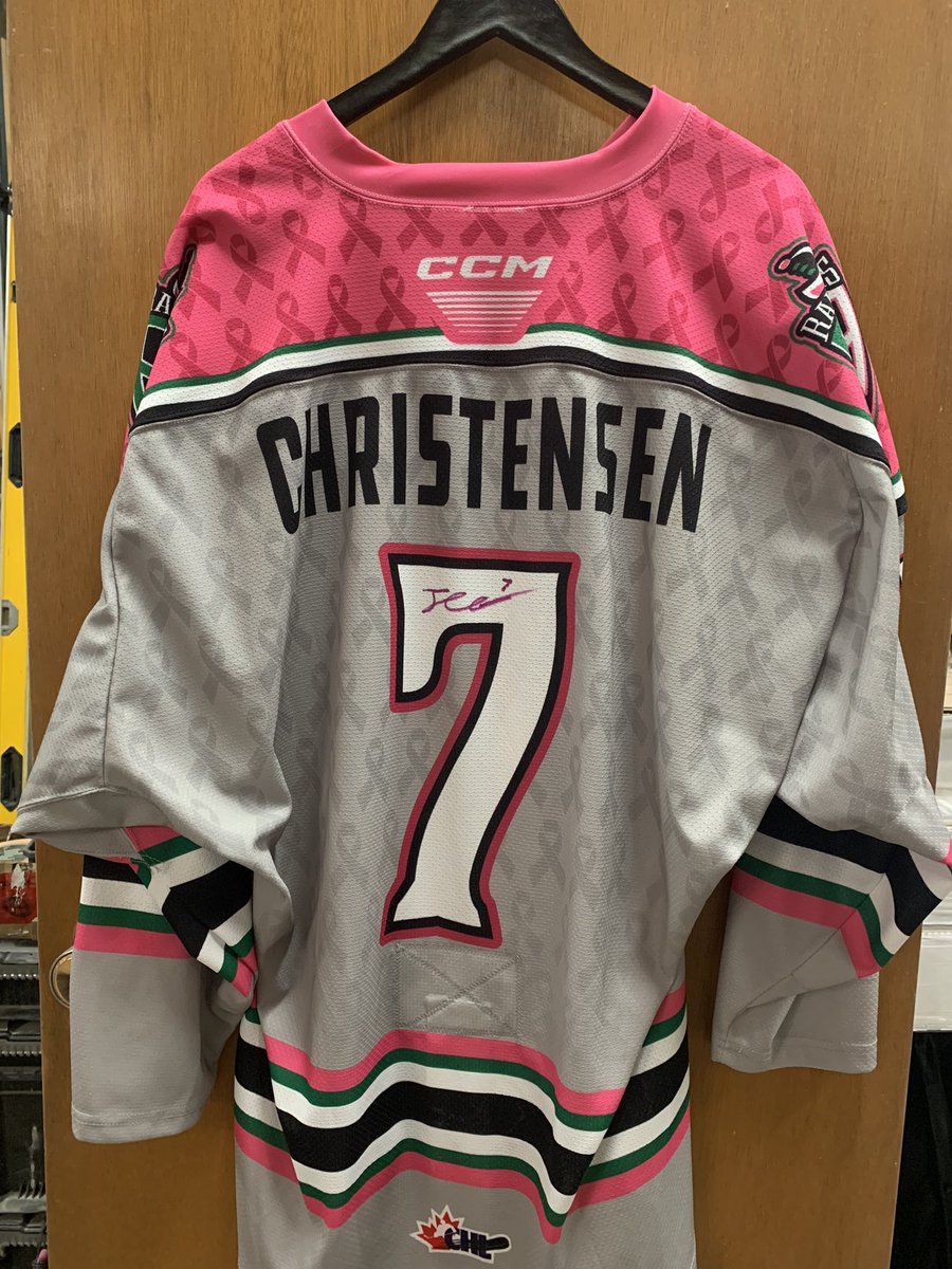 Prince Albert Raiders “Hockey Fights Cancer Night”Friday, October 4th. I was part of the opening ceremonies and was able to purchase a commemorative jersey. They raised awareness of cancer and the extra out of pocket costs to the patient while being treated. Thank you Raiders!