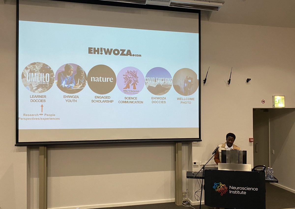 ehwoza's tweet image. Excited to share that Eh!woza was invited to present at the 49th Department of Medicine Research Symposium! @Sam_Flans, our junior creative lead, showcased our work and also one of the films from the Learner Doccies programme. #ARS @uct_medicine @UCTHealthSci