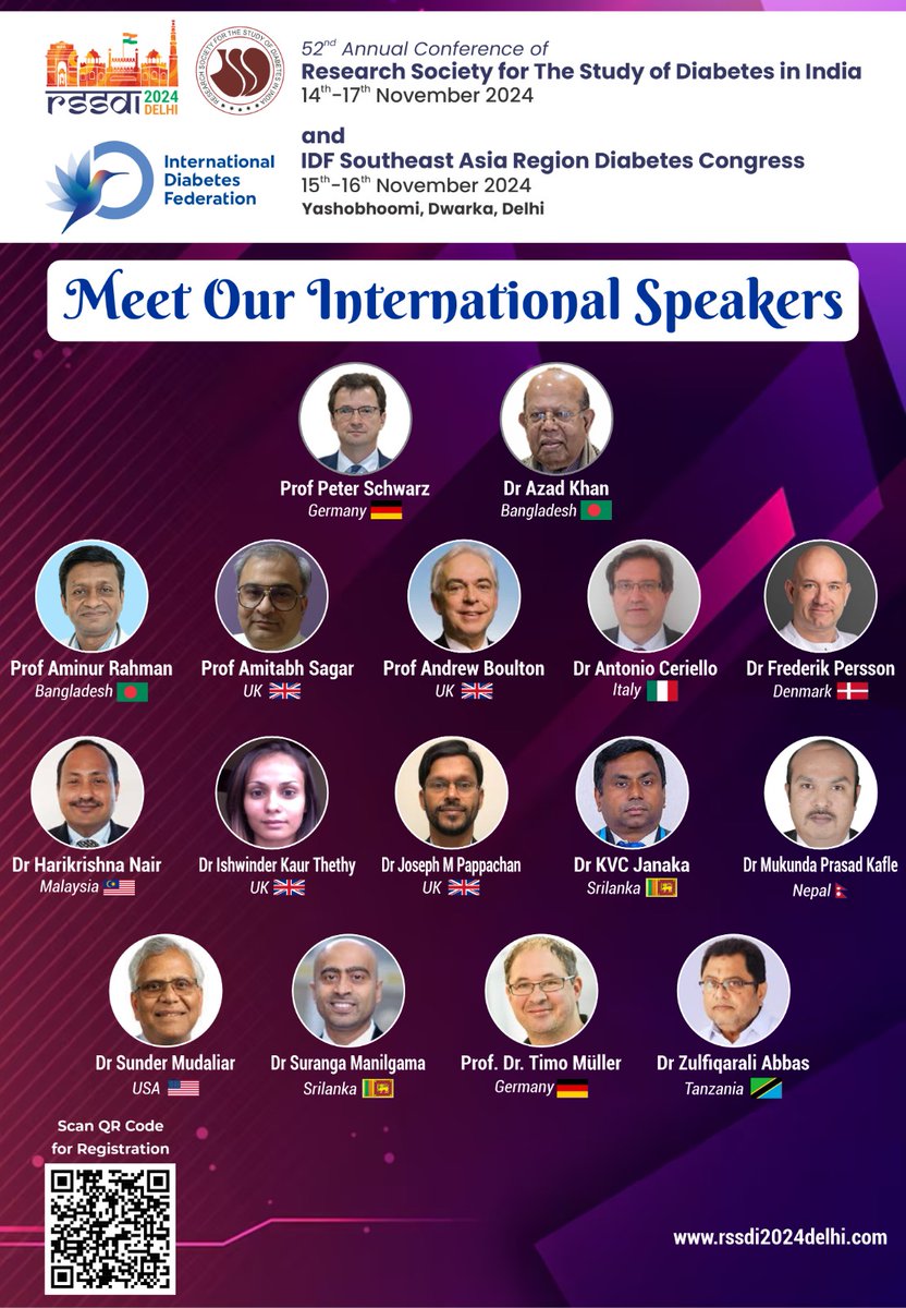 RSSDI invites you to RSSDI 2024 in New Delhi! Don’t miss lectures by international speakers, expert discussions, and networking in diabetes care. Be part of shaping the future of healthcare.
🔗Register now: rssdi2024delhi.com
#rssdi2024 #DiabetesLeadership #medicalinnovation