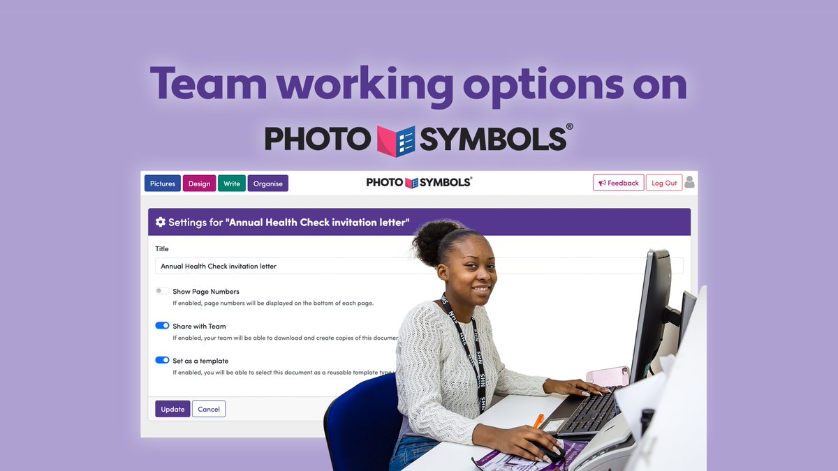 Work alongside your team and personalise your #EasyRead on #Photosymbols. Our blog walks you through sharing and templating documents and using personal and team images. photosymbols.com/team-documents #LearningDisability