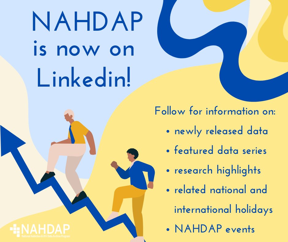 We are now on Linkedin! Follow us for even more research resources and NAHDAP updates!
Click here to view our page --&gt; myumi.ch/N6ezP