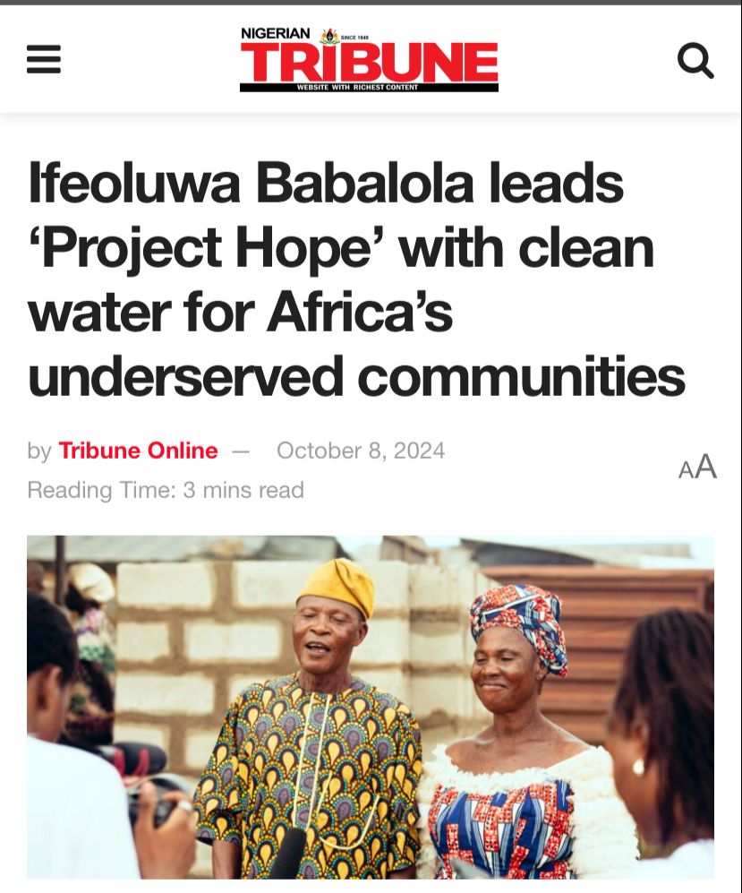 Ifeoluwa Babalola Foundation tweet media
