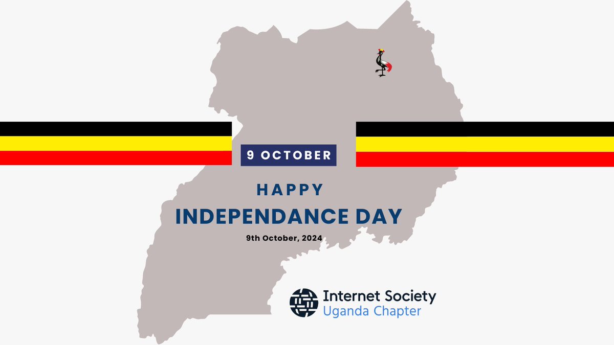 ISOCUg's tweet image. We wish all our chapter members in Uganda, a happy 62nd independence day. 
#InternetForAll