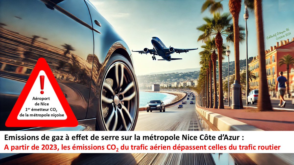 Le saviez-vous ? Depuis 2023, le 1er émetteur CO2 de la <a href="/MetropoleNCA/">Métropole Nice Côte d'Azur</a> est l'<a href="/AeroportNice/">Aéroport de Nice</a>, devant le trafic routier et tous les autres secteurs.
Bonus : l'aéroport augmente sans cesse ses émissions (CO2, polluants, bruit).😨
Jusqu'à quand ?
<a href="/cestrosi/">Christian Estrosi</a> <a href="/hc_climat/">Haut conseil pour le climat</a> <a href="/DGAC/">Direction générale de l'aviation civile 🇫🇷🇪🇺</a> @valmasdel