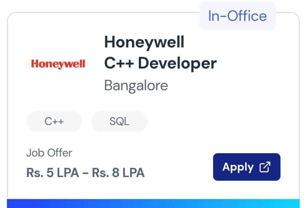 fjafreshers's tweet image. 🚀 Exciting Opportunity at Honeywell! 

🌟 Position: C++ Developer
📍 Location: Bangalore
💰 Salary: ₹5 LPA - ₹8 LPA

👉 Apply Now: tinyurl.com/Honeywell-Deve…

#ITJobs #ITVacancies #ITRecruitment #Recruitment2024 #JobOpening #Job #Jobs #HiringNow