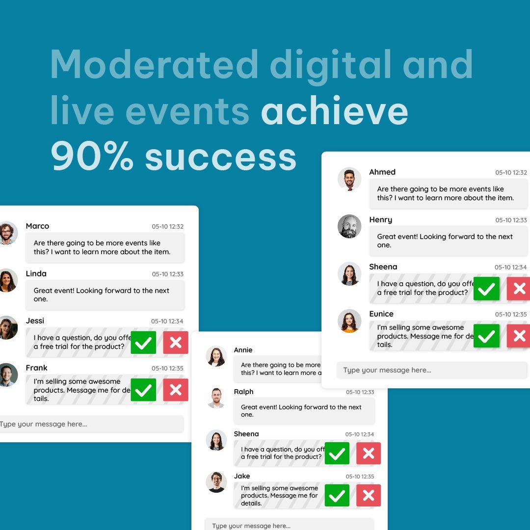 RumbleTalk's tweet image. Moderation is key to a successful digital event. When you have a good moderating chat, you can leave your moderators to do the job. 

rumbletalk.com/blog/index.php… 

#digitalevent #webchat #chatmoderation #moderatedchat