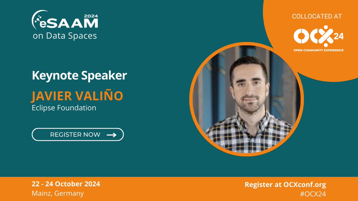 EclipseFdn's tweet image. 🔍 Explore the future of #dataspace interoperability with Javier Valiño at #eSAAM2024 at #OCX24! Join him to learn about open standardisation and implementation for seamless data integration.

Register today! hubs.la/Q02Q4X470