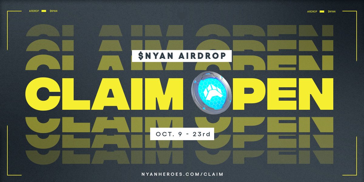 Nyans! 📢

Playtest 3 battles were fierce, but now it’s time claim your rewards—Airdrop 3 is live! 😻

Head to the Claim Portal right-MEOW 🪂

Claim link in bio! 🔗