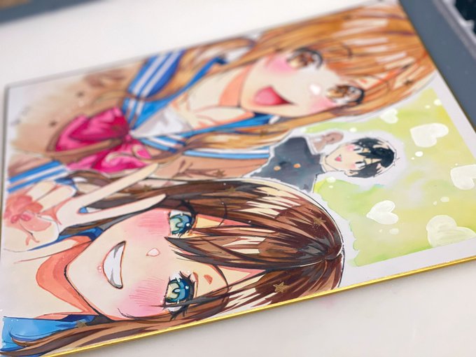 色紙完成!
紆余曲折しながら描いた生原稿ぜひ見にきてくださいね✨
https://t.co/gqA1aURbhl 