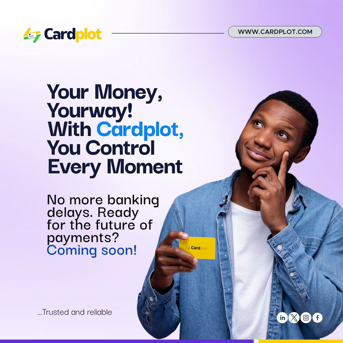 Usecardplot's tweet photo. Your money, your rules! No more waiting for traditional banking delays. Get a virtual card instantly with #Cardplot and enjoy your favourite global services without limits. Spark up your mood, Cardplot is coming soon๐! #VirtualBanking #SpendFreely #CardplotLaunch https://t.co/ksl1gaTTdq