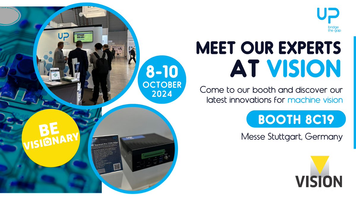 Join us at VISION 2024 in Messe Stuttgart, Germany. Here, at booth 8C19, we're showcasing our latest innovations for machine vision, powered on the powerful Intel® Processor N-series.
 
Free pass with code "AEON2024": messe-stuttgart.de/vision/en/tick… 
 
#MachineVision #VISIONSTR