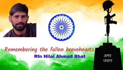 Vaasta_A_Ulfat's tweet photo. We honor the #sacrifice of #Braveheart Rfn Hilal Ahmad Bhat, who gave his life defending our #motherland.
His bravery will forever be a guiding light. The #IndianArmy stands united with his family in this moment of sorrow.
#NationSalutes #SaluteToHeroes #RavidadaForDevelopment https://t.co/kry3I7kHFZ