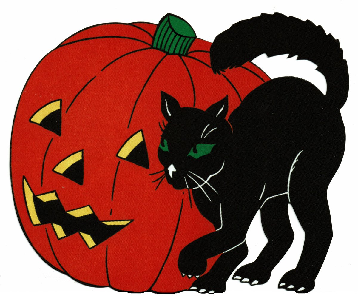 TanookiKuribo's tweet photo. Here's some high-res scans of vintage Halloween decorations. These were way before my time so I have no nostalgia for them, but I really like their designs. https://t.co/55926IZYAV