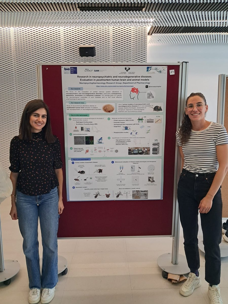Neuropsychopharmacology (UPV/EHU) (@neuropsychophar) on Twitter photo Neuroscience Day 2024 UPV/EHU! 🧠 <a href="/AchucarroGlia/">Ʌʗʜʋʗɑɼɼʘ</a> <a href="/ines_erk/">Ines Erkizia-Santamaria</a> <a href="/elena_herndz/">Elena Hernández</a> <a href="/cibersam/">Cibersam</a> Neuroscience Day 2024 UPV/EHU! 🧠 <a href="/AchucarroGlia/">Ʌʗʜʋʗɑɼɼʘ</a> <a href="/ines_erk/">Ines Erkizia-Santamaria</a> <a href="/elena_herndz/">Elena Hernández</a> <a href="/cibersam/">Cibersam</a>