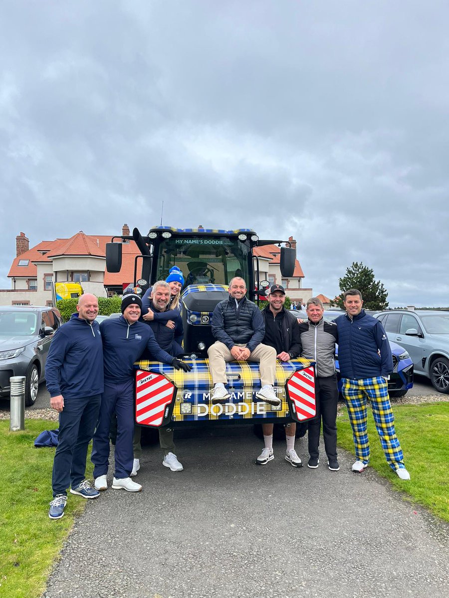 MNDoddie5's tweet photo. Underway at the Renaissance Club for the My Name'5 Doddie Golf Day ⛳

You might recognise a few familiar faces who've ditched studs for spikes today. Head over to our Instagram for regular updates throughout the day (and prizes to be won). https://t.co/l6qMl4DOGN