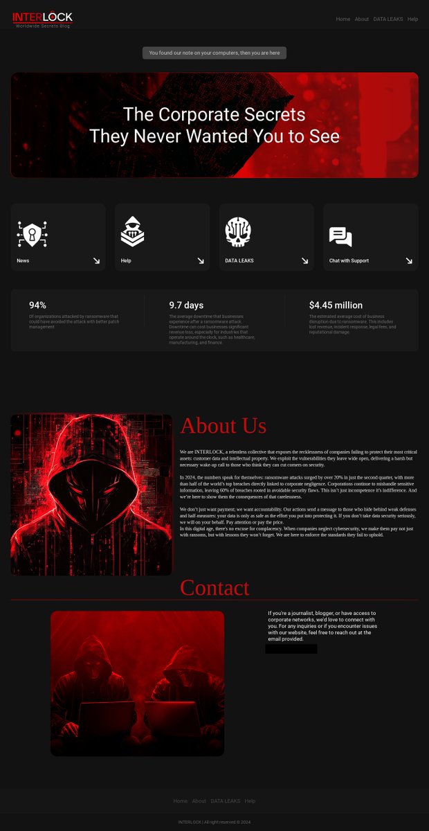 malwrhunterteam's tweet photo. "Interlock ransomware"
🤔
"Worldwide Secrets Blog"
"The Corporate Secrets They Never Wanted You to See" https://t.co/vNiRTgVfzb