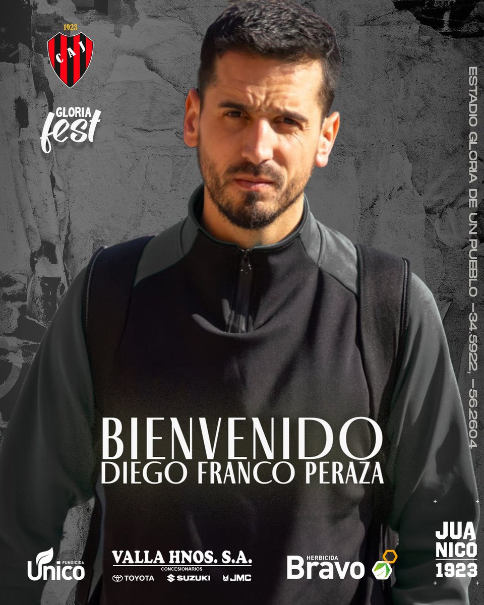 👋 ¡𝐁𝐢𝐞𝐧𝐯𝐞𝐧𝐢𝐝𝐨 𝐚 𝐭𝐮 𝐜𝐚𝐬𝐚, 𝐃𝐢𝐞𝐠𝐨!

Diego Franco Peraza es el nuevo entrenador del Club Atlético Juanicó. 

Federico Macías será su ayudante técnico y el Profe. Leonel Torterolo continúa como preparador físico. 

¡Éxitos en esta nueva etapa!

#GloriaDeUnPueblo