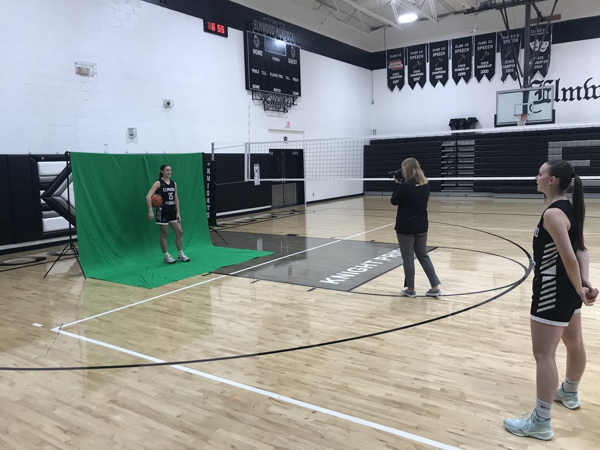 EMWomensBB's tweet photo. Got the E-M Women's scheduel photo shoot done this morning. Excited to see what this group of girls is capable of this upcoming season. Wonder what the design will look like?? #hungrywolvesrunfaster #stayhungry https://t.co/fTBTm8glTB