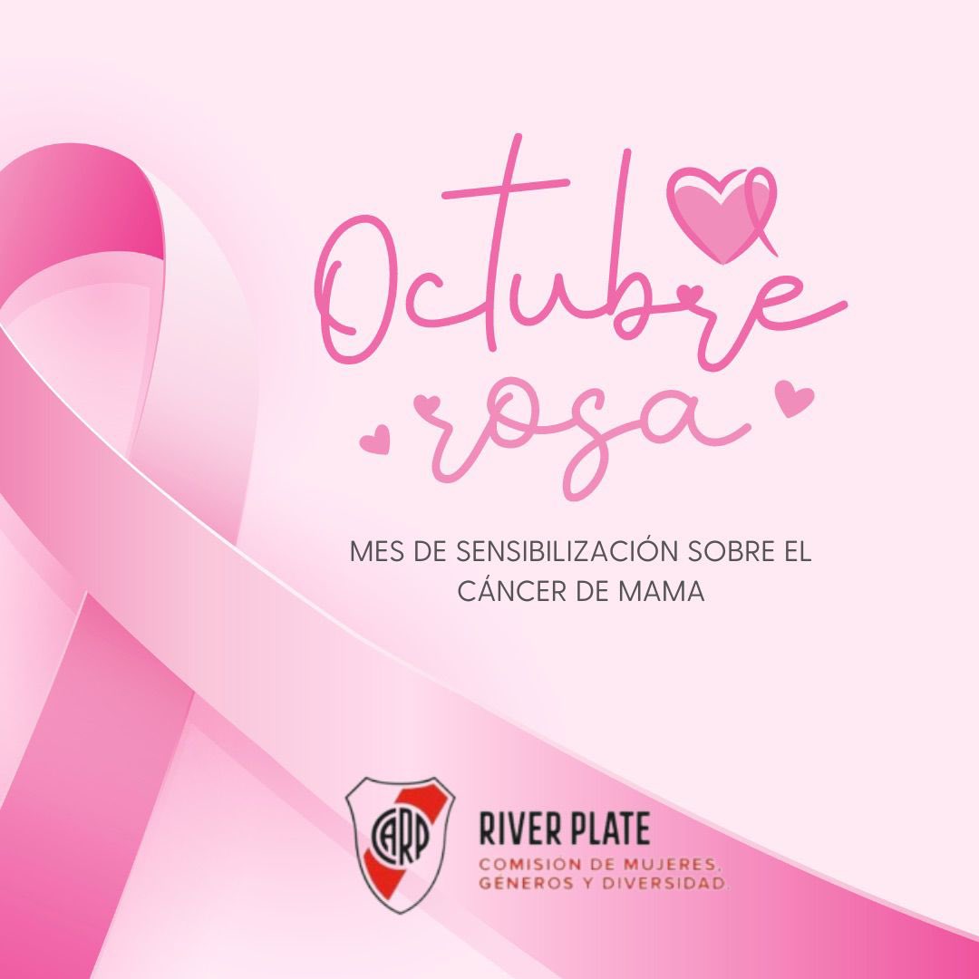 Octubre es el mes rosa, dedicado a concientizar sobre la importancia de realizar autoexamen y controles médicos periódicos.
“LA DETECCIÓN TEMPRANPUEDE  SALVAR VIDAS”
#OctubreRosa